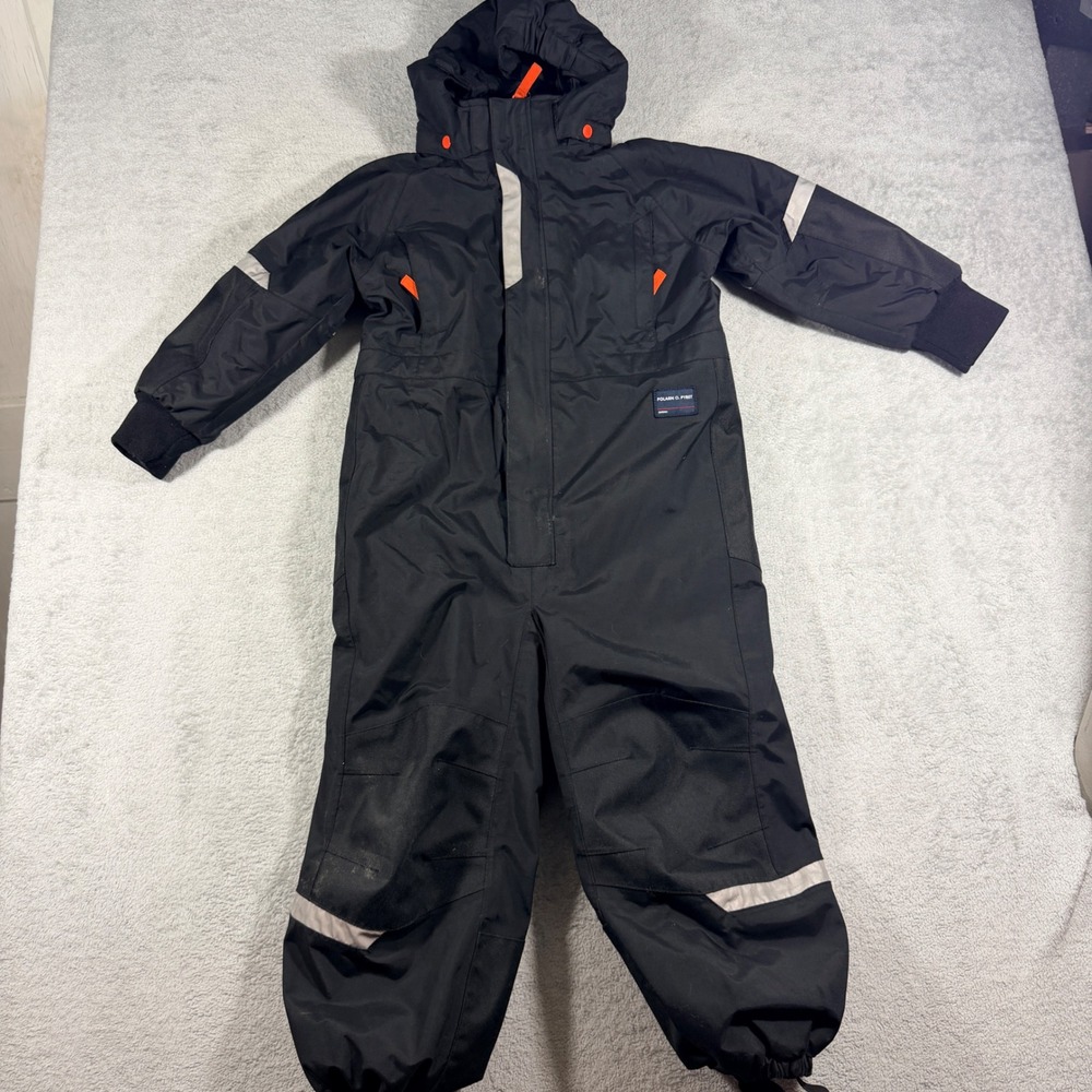Polarn O. Pyret Snow Suit Kids 5-6 YRS Black Waterproof Insulated One Piece
